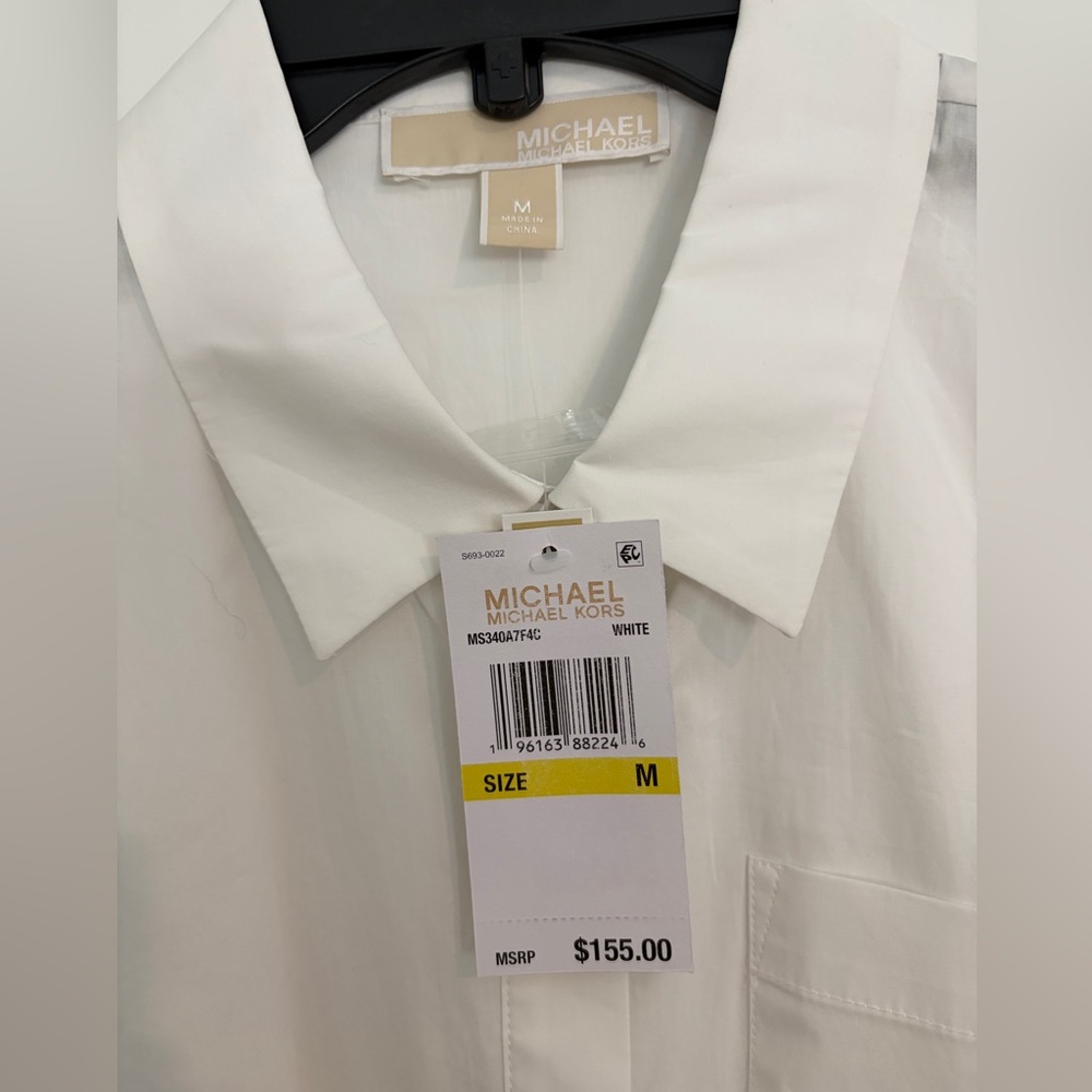 Michael Kors Medium crop white 96% cotton 4% elastin